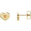 14K Yellow Citrine Heart Earrings Ref. 14097791