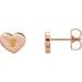 14K Rose Natural Citrine Heart Earrings