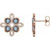 14K Rose Amethyst and .25 CTW Diamond Earrings Ref 14095799