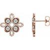 14K Rose .75 CTW Diamond Earrings Ref 14095809