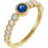 14K Yellow Blue Sapphire and .50 CTW Diamond Ring Ref 14604106