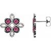14K White Pink Tourmaline and .25 CTW Diamond Earrings Ref 14095852