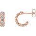 14K Rose 7/8 CTW Natural Diamond Hoop Earrings
