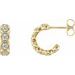 14K Yellow 7/8 CTW Natural Diamond Hoop Earrings