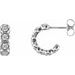 Platinum 7/8 CTW Natural Diamond Hoop Earrings