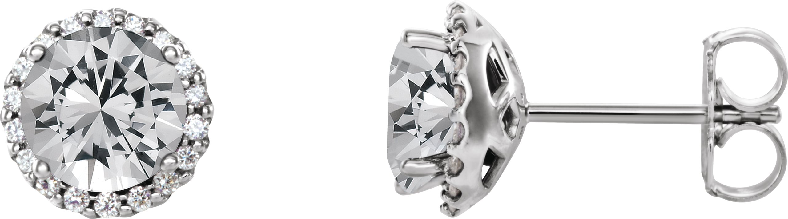 14K White .33 CTW Diamond Earrings Ref 14107574