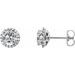 Sterling Silver 1/2 CTW Natural Diamond Earrings