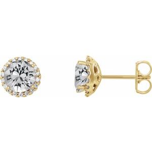 14K Yellow 5/8 CTW Diamond Earrings