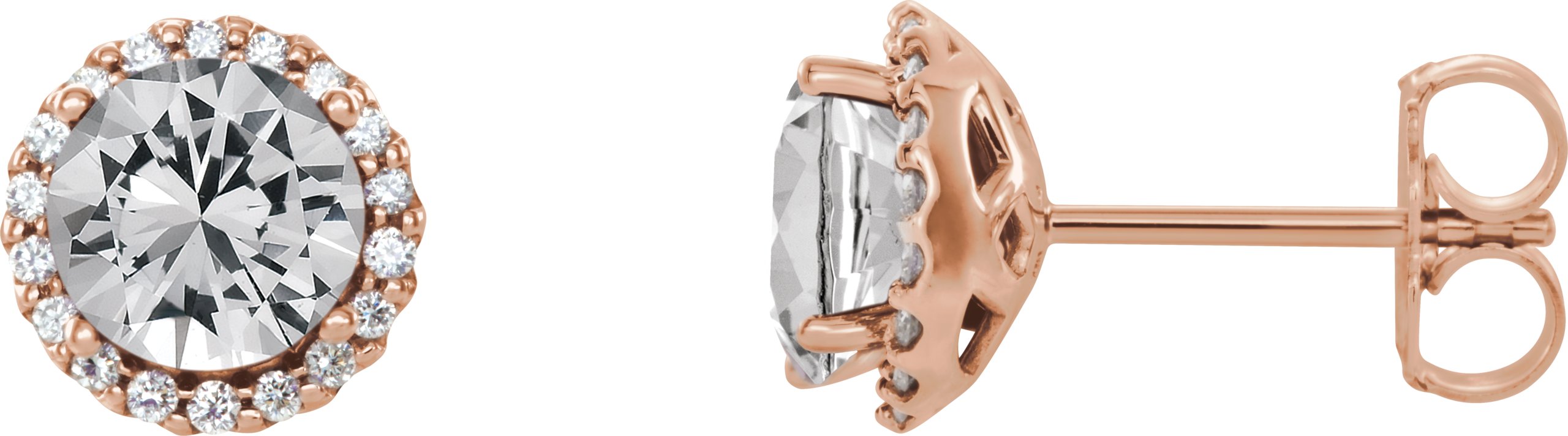 14K Rose .33 CTW Diamond Earrings Ref 14107576