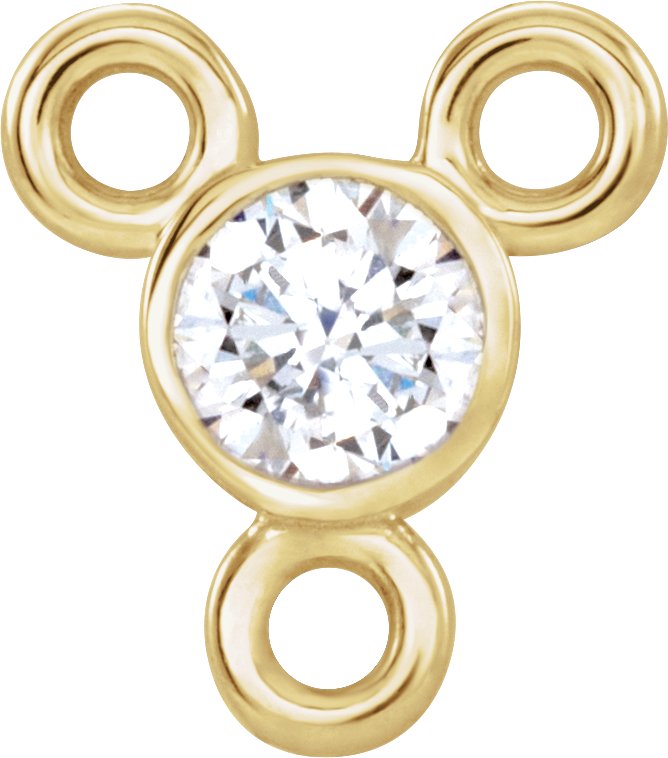 Round Bezel-Set Necklace Center