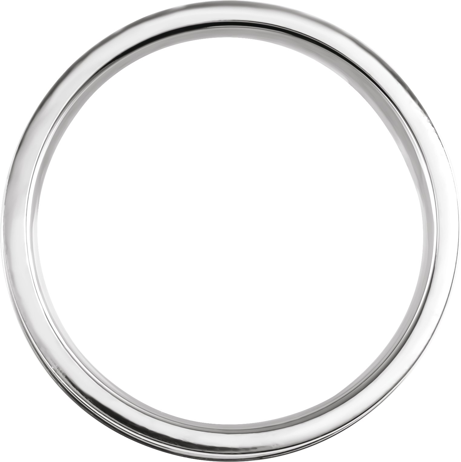 Alternative view of Comfort-Fit Grooved Band – 10K White Gold
