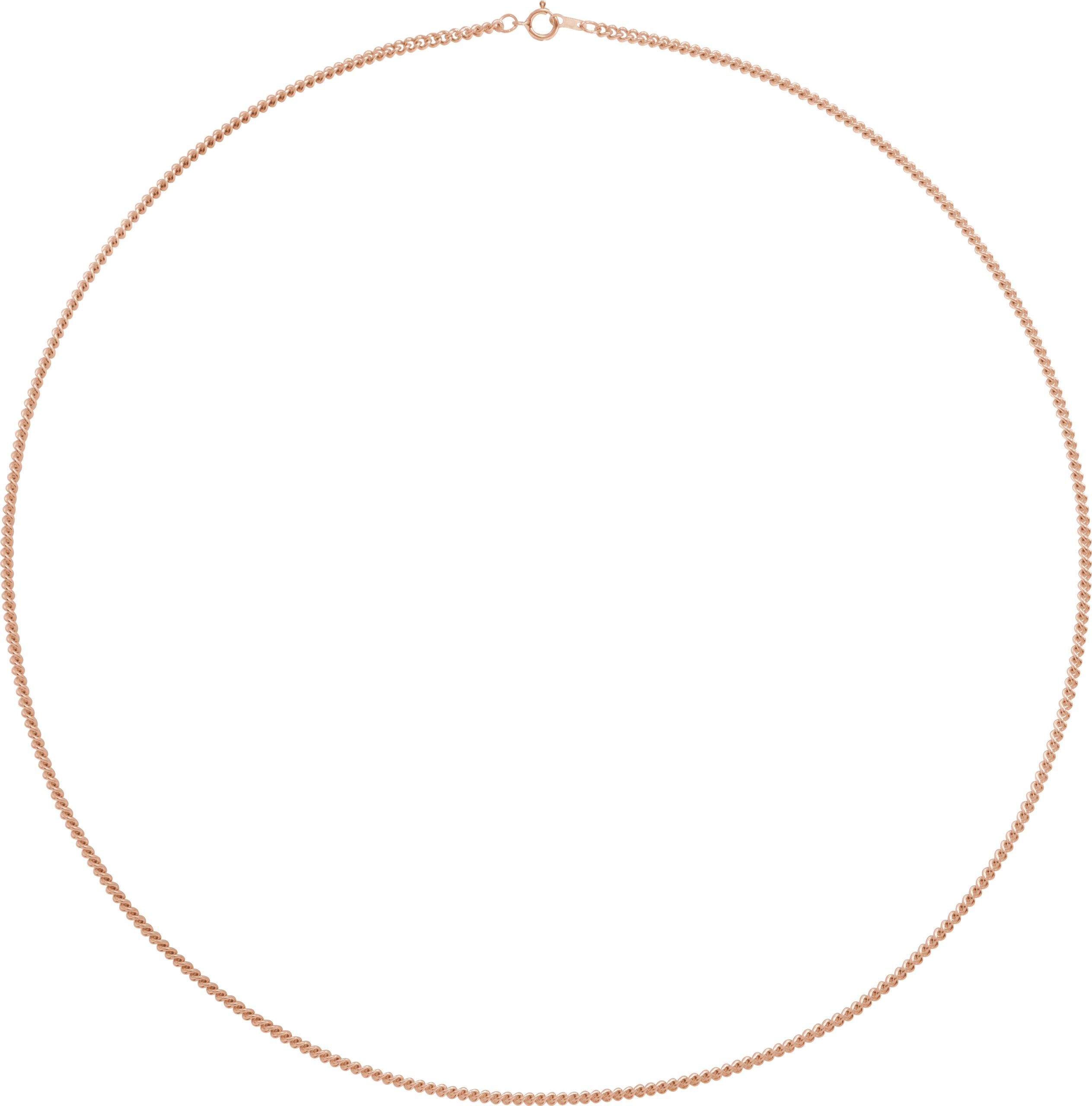 14K Rose 2.25 mm Curb 18