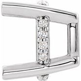 Oval 4-Prong Accented Earring Setting