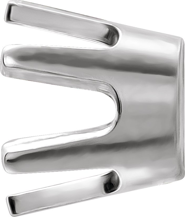 Round 6-Prong Closed Back Earring Setting