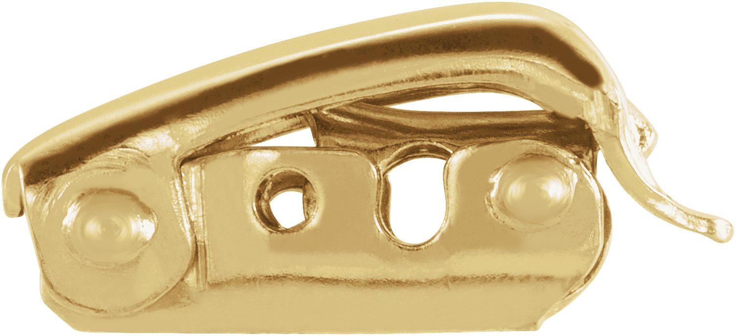 14K Yellow 9.5x3 mm Fold Over Clasp Stuller