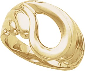 14K Yellow Freeform Ring Base