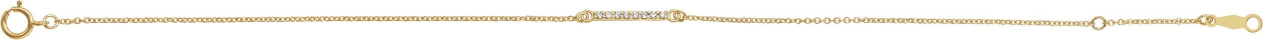 14K Yellow .07 CTW Diamond Bar 6 1/2-71/2 Bracelet