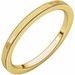14K Yellow 2 mm Flat Milgrain Band with Satin & Hammered Texture Size 10
