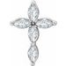 Platinum 1/3 CTW Natural Diamond Cross Pendant