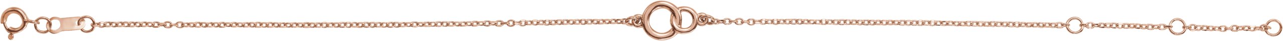 14K Rose Interlocking Circle Bracelet