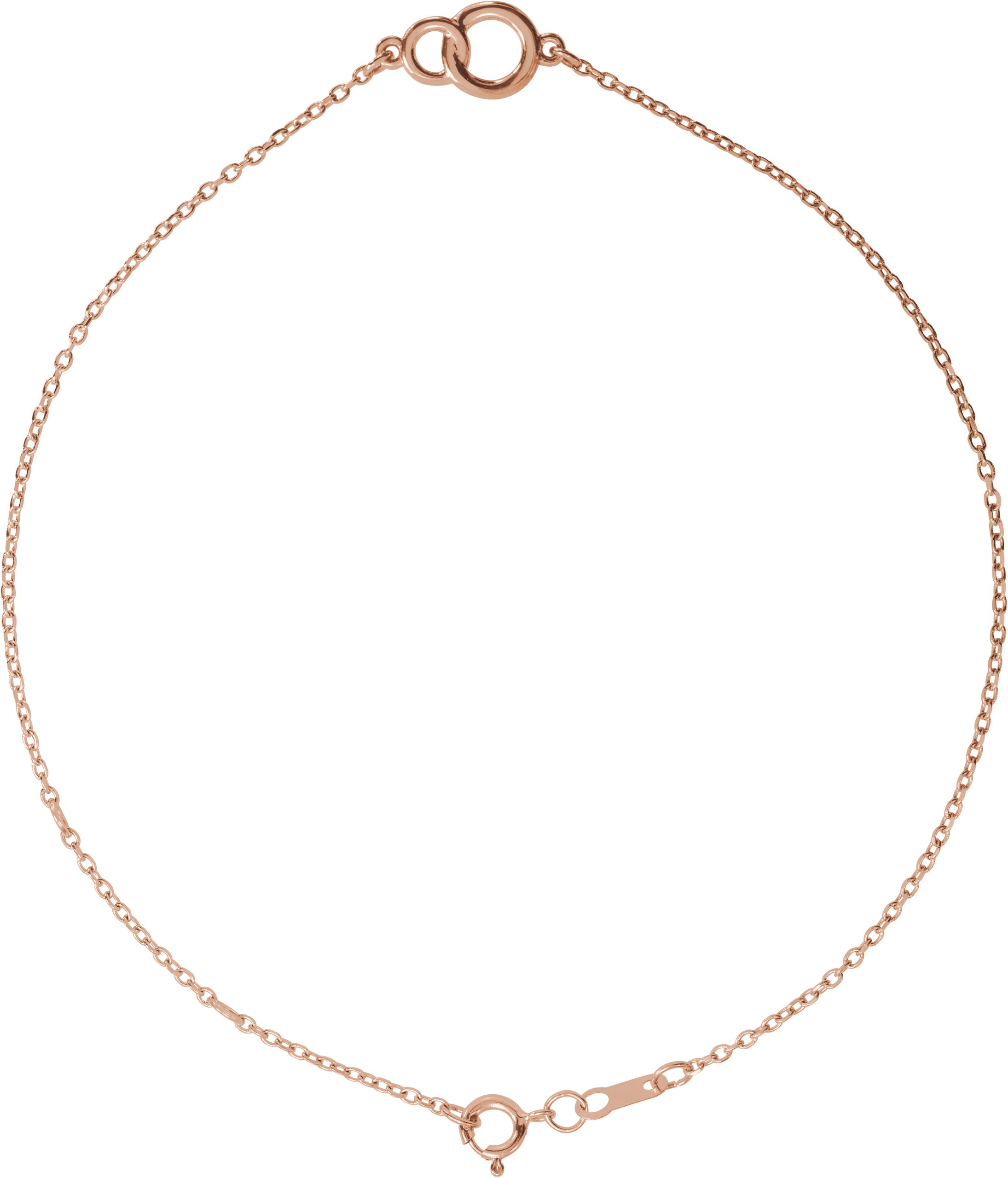 14K Rose Interlocking Circle Bracelet