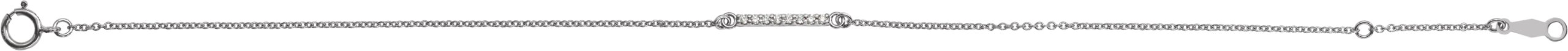 14K White .07 CTW Diamond Bar 6 1/2-71/2 Bracelet