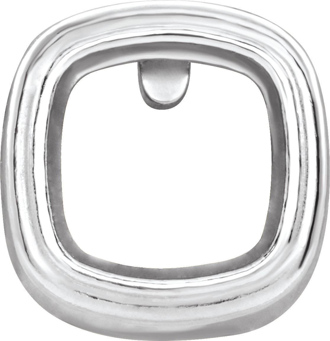 Cushion Bezel-Set Earring Setting