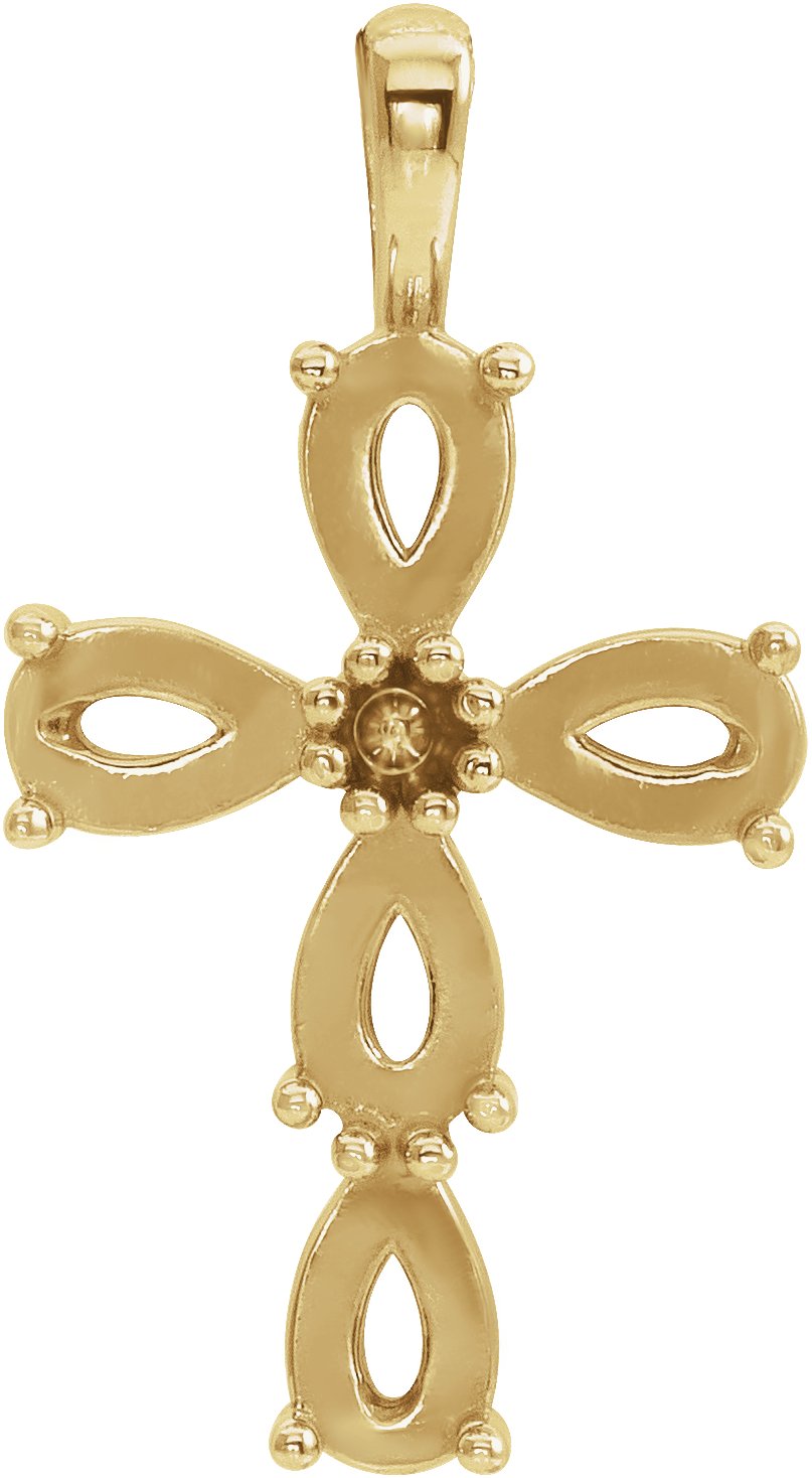 Beaded Cross Necklace or Pendant