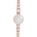 14K Rose Cultured White Freshwater Pearl & 1/6 CTW Natural Diamond Pendant