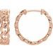 14K Rose Chain Link Hinged 19.6 mm Hoop Earrings