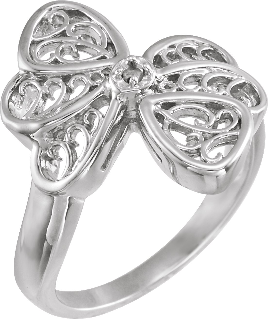 Platinum 1.7 mm Round Ring Mounting