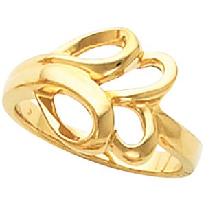 10K Yellow Freeform Ring