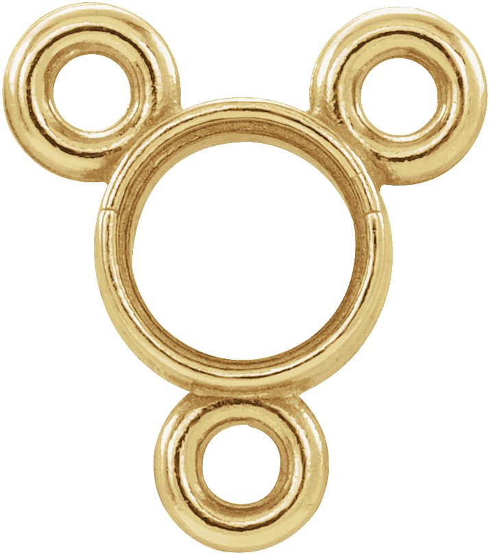 Round Bezel-Set Necklace Center