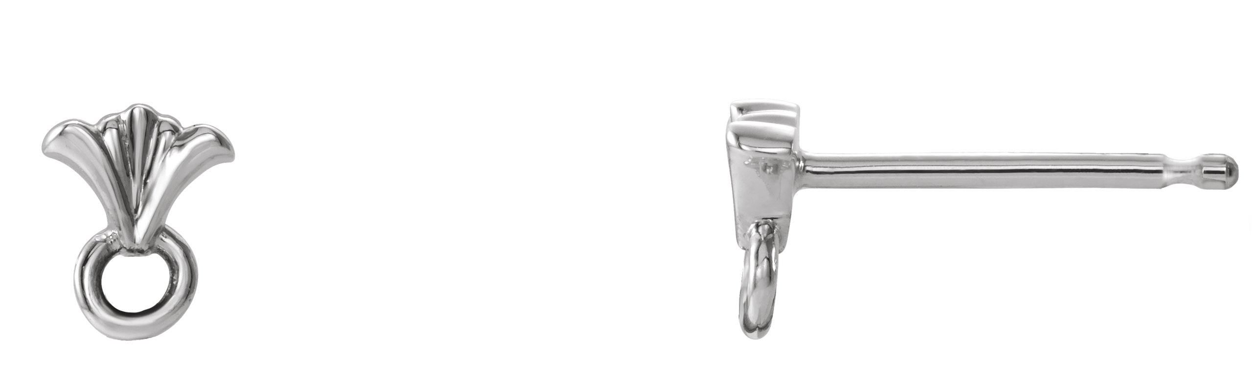 18K White Vintage-Inspired Earring Top