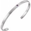 14K White Alexandrite Cuff 6 inch Bracelet Ref. 12886762