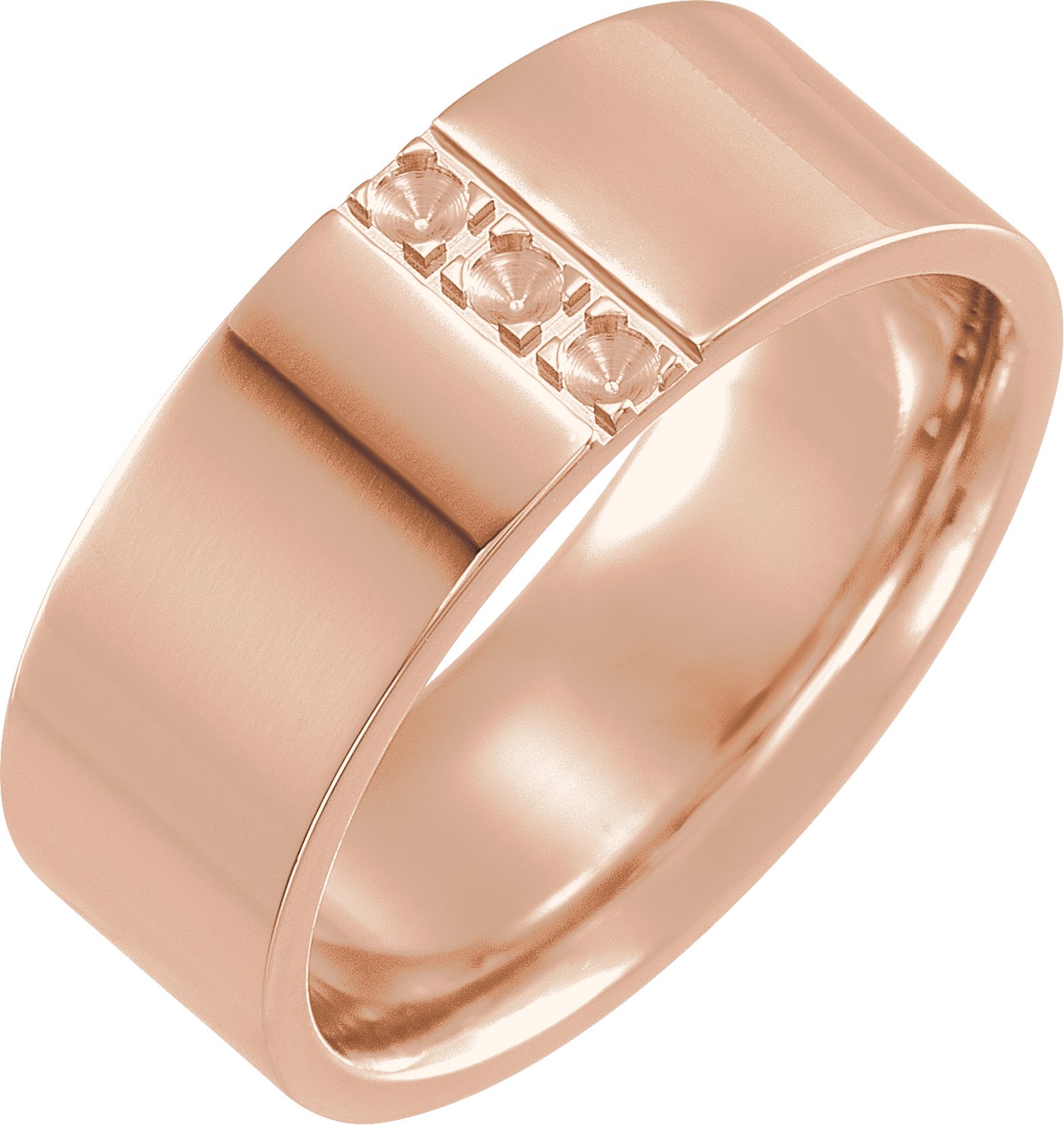 10K Rose 8.1 mm Band Mounting Size 6