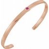 14K Rose Pink Tourmaline Cuff 6 inch Bracelet Ref. 12886788