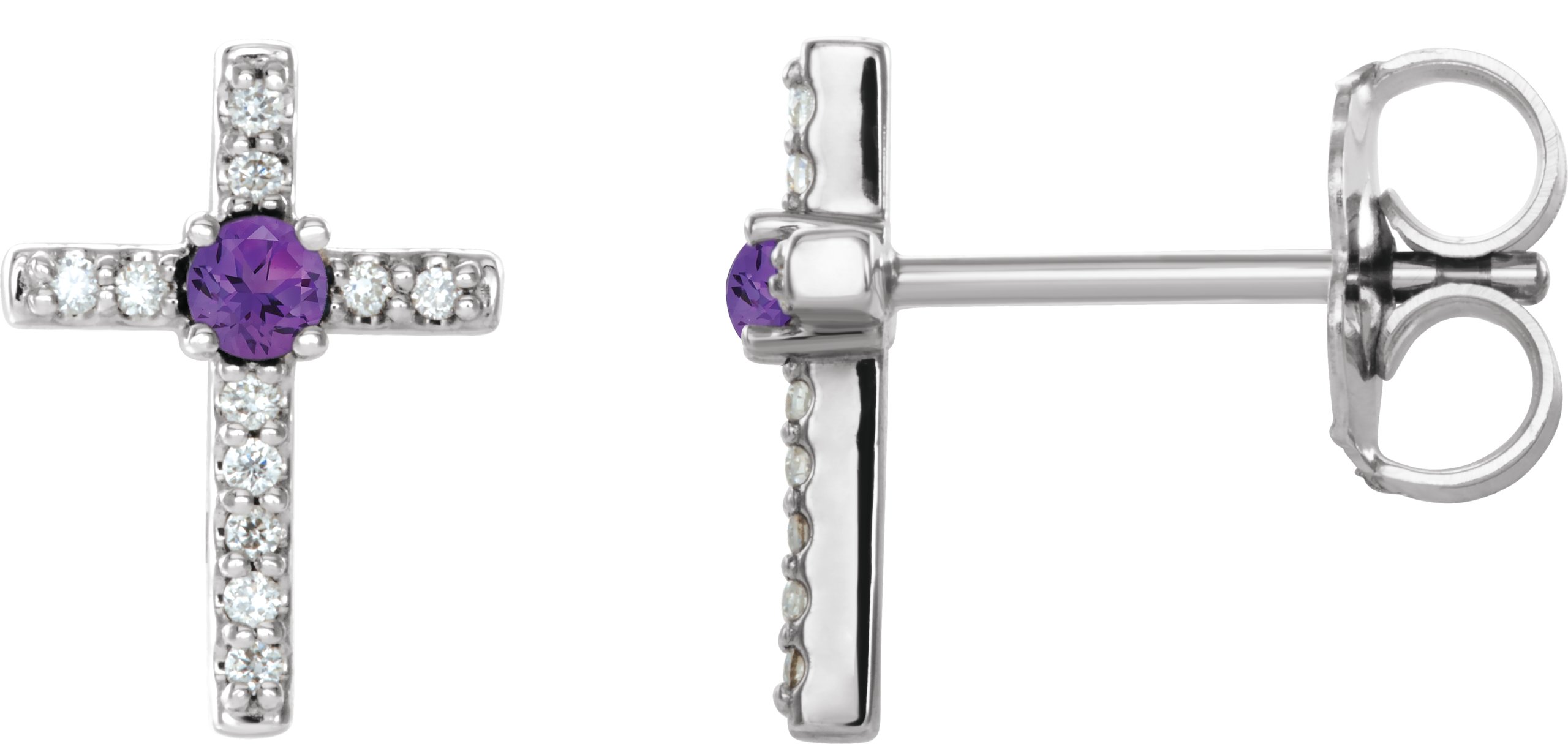 Accented Cross Earrings