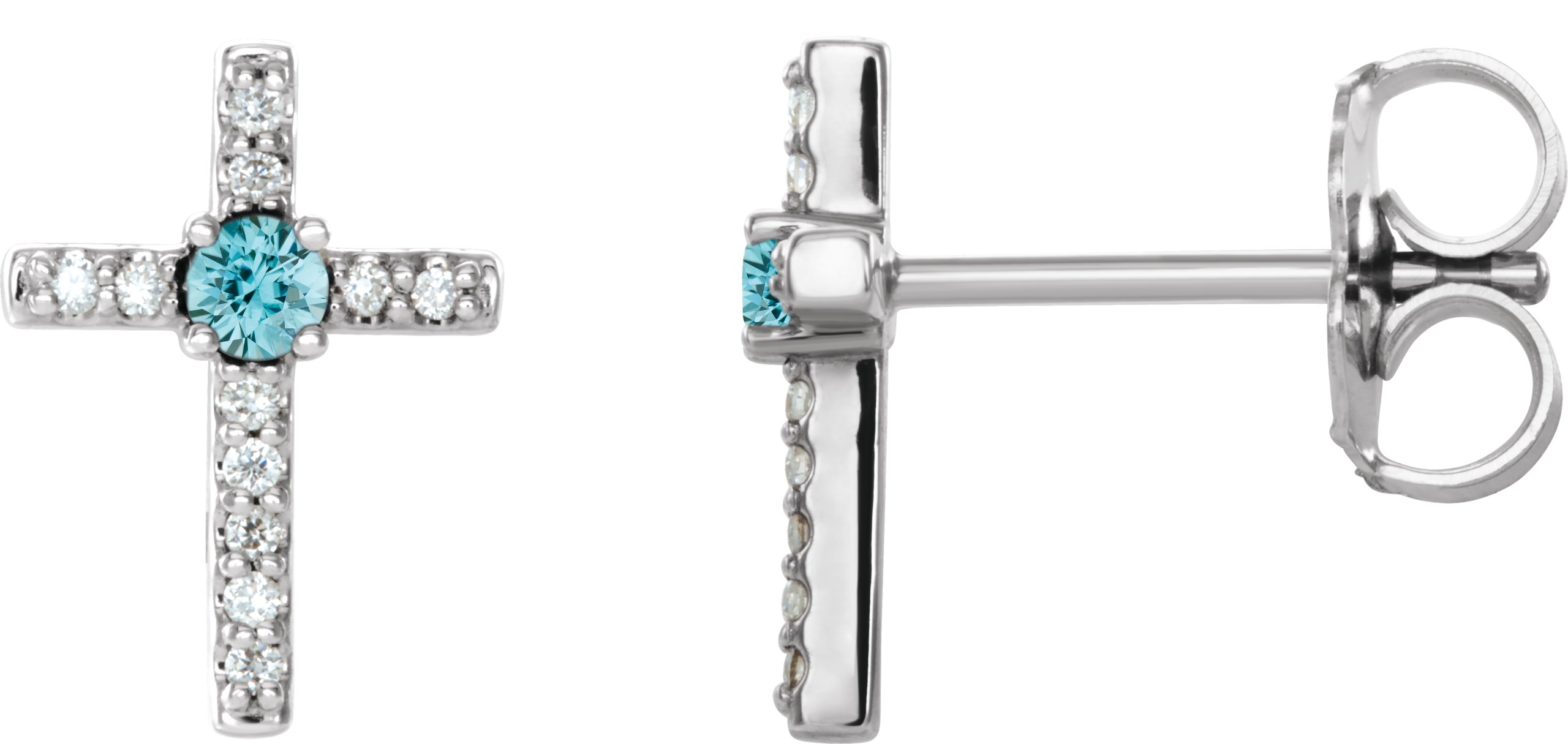 Accented Cross Earrings