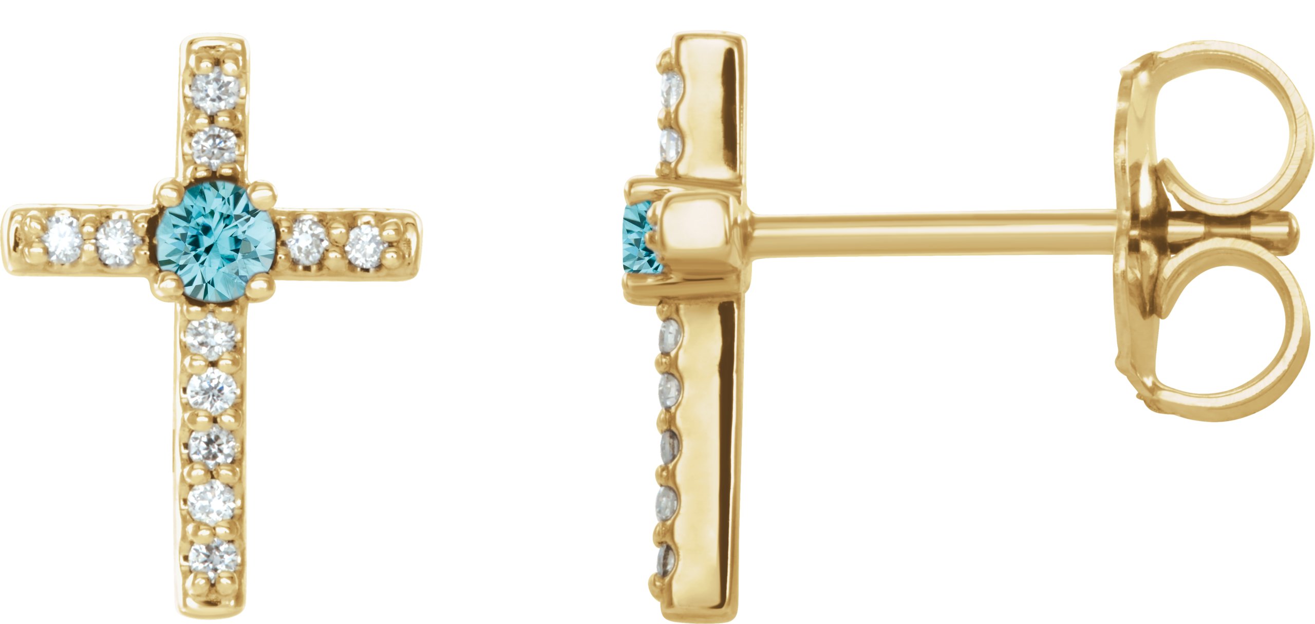 Accented Cross Earrings