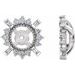 14K White 1/6 CTW Natural Diamond Halo-Style Earring Jackets with 4.9 mm ID