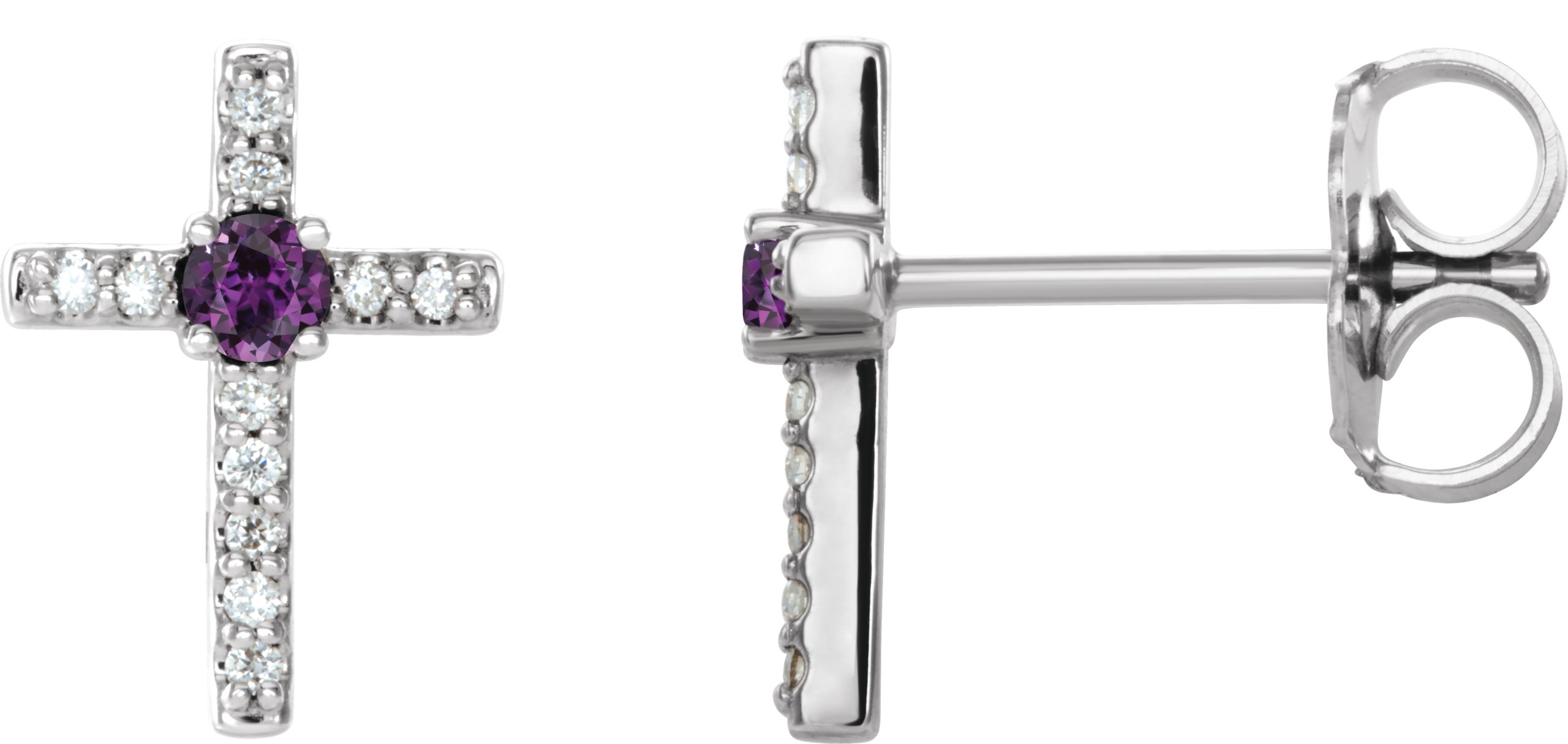 Accented Cross Earrings