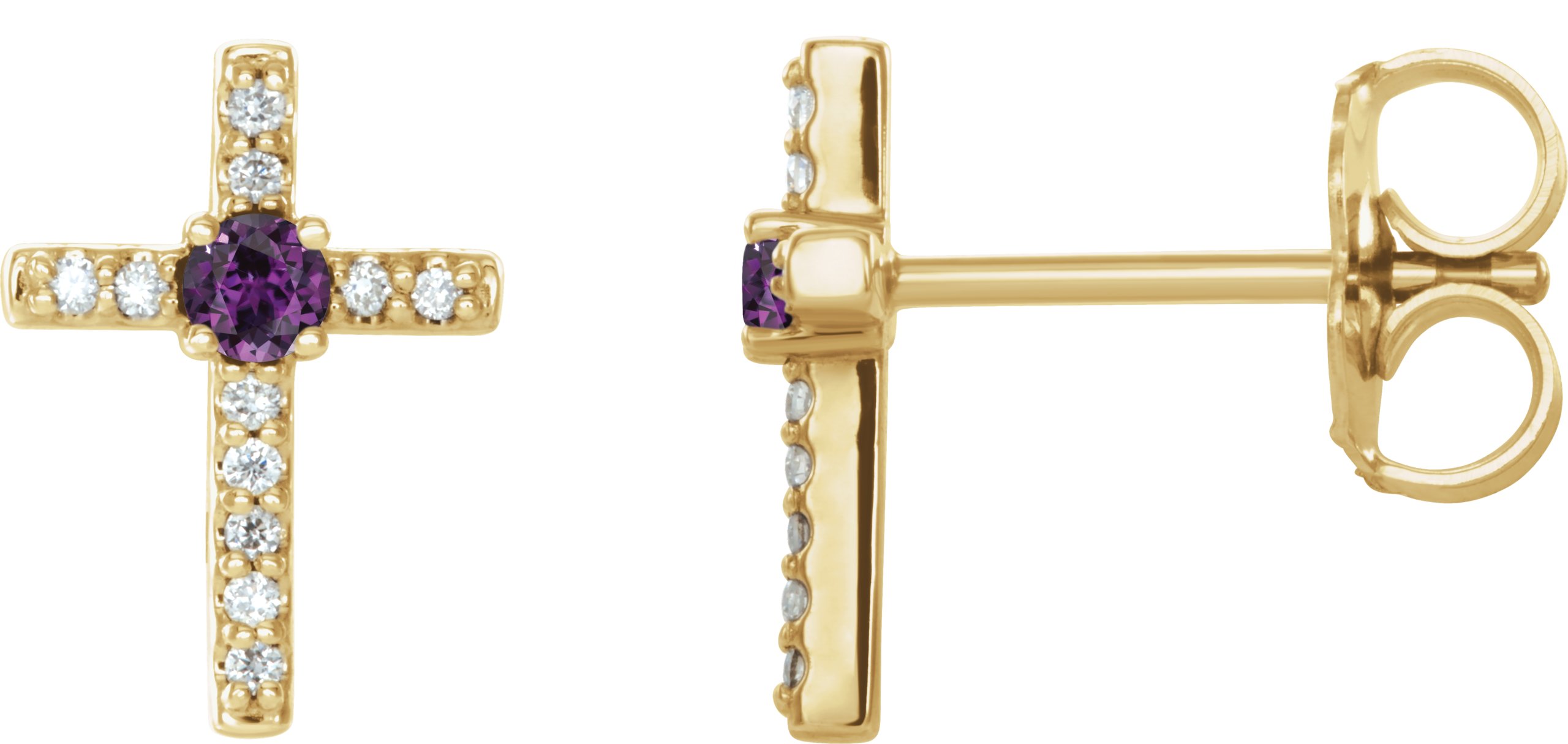 Accented Cross Earrings