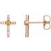 14K Rose Natural Citrine & .05 CTW Natural Diamond Cross Earrings