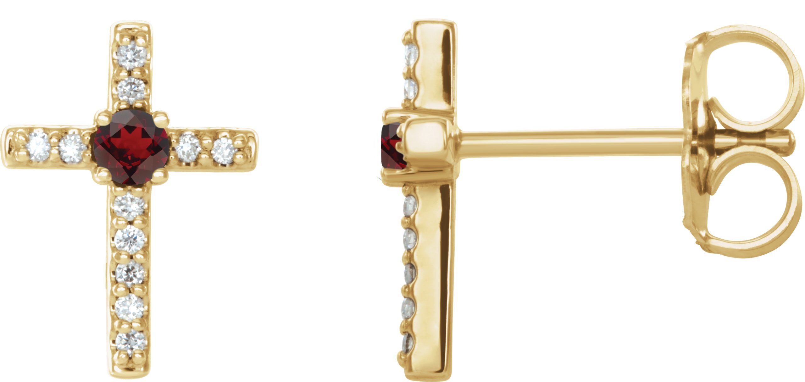 Accented Cross Earrings