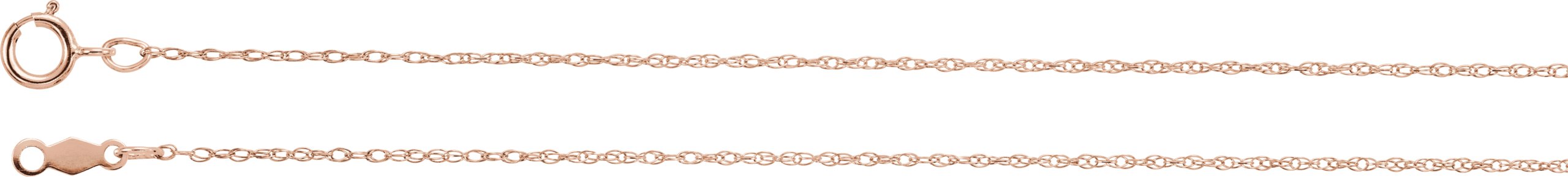 Alternative view of .85 mm Rope Chain  – 10K Rose Gold