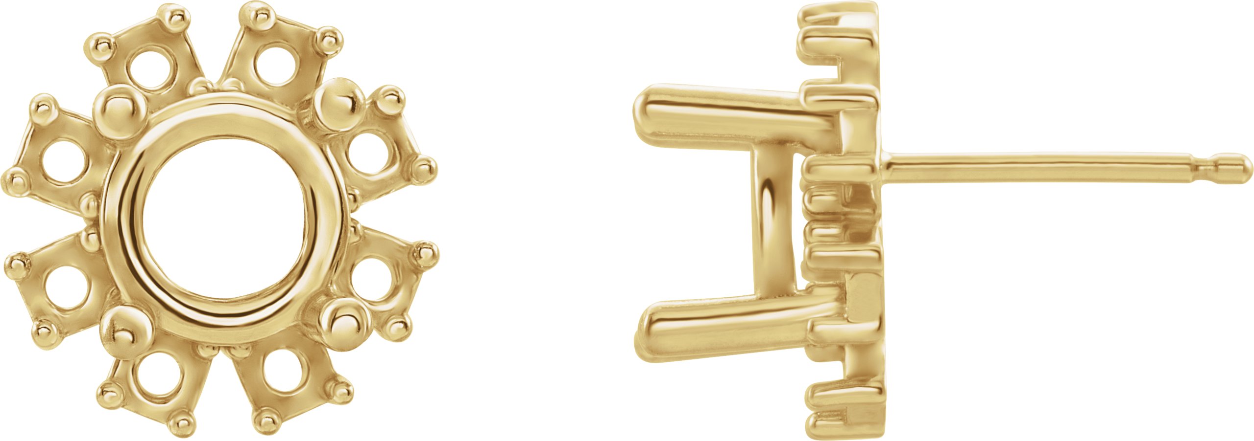 Round 4-Prong Halo-Style Earrings