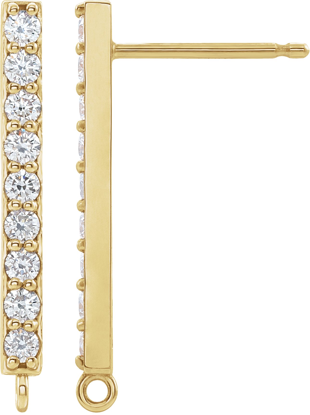 Accented Bar Earring Top