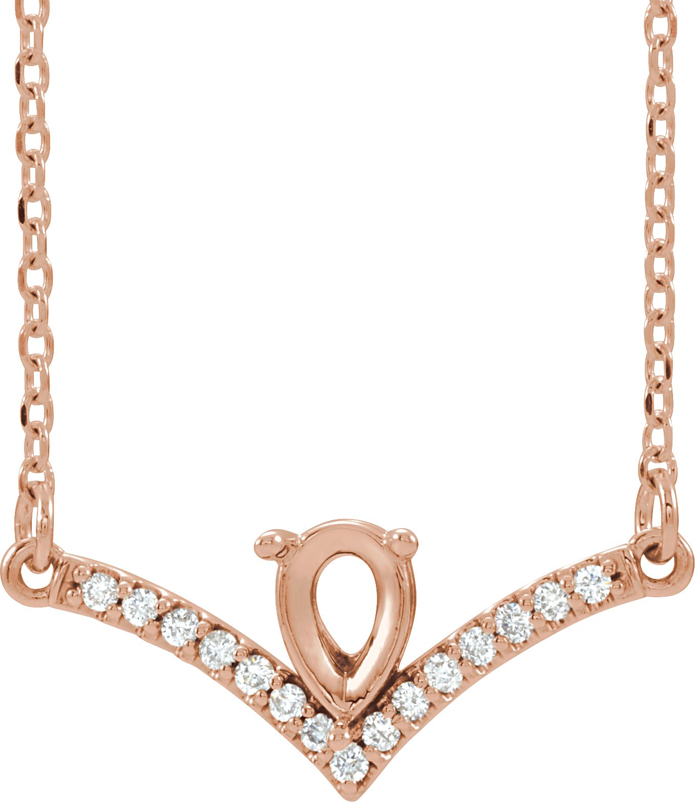 Accented V Necklace or Center