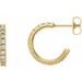 14K Yellow 15 mm 5/8 CTW Natural Diamond French-Set Huggie Earrings